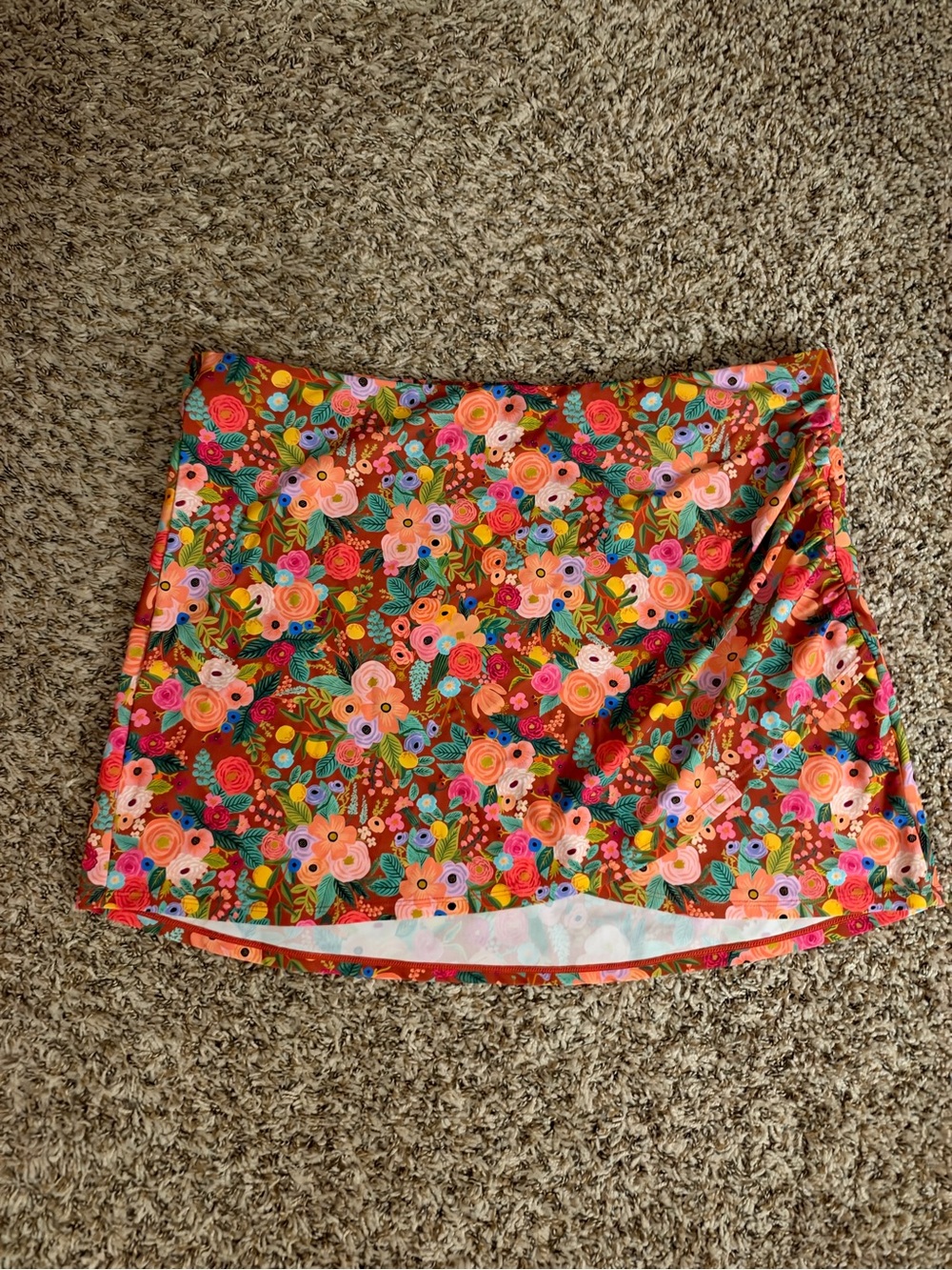 Summersalt x Rifle Paper Co The Ruched Swim Skirt in Garden Party